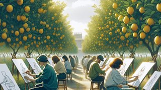 Illustration: Sketches Among the Citrus